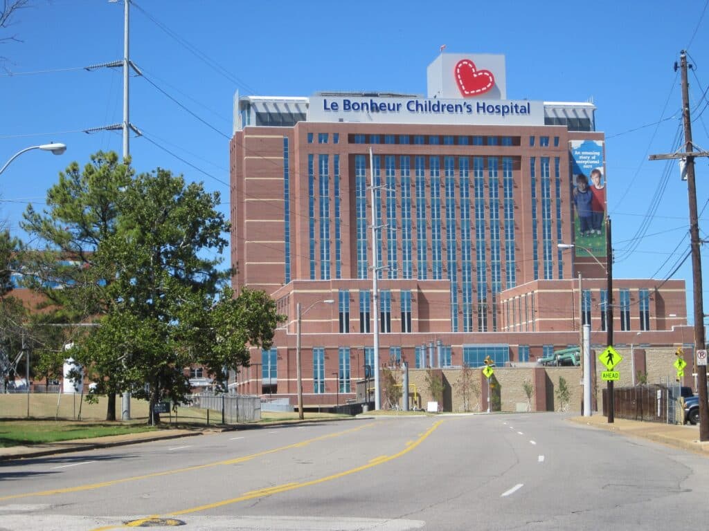 Le Bonheur Children's Hospital, front view