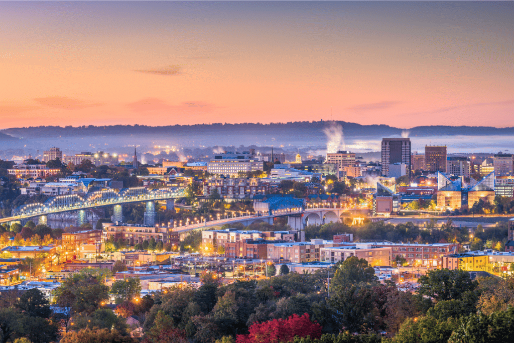 Memphis skyline at dusk