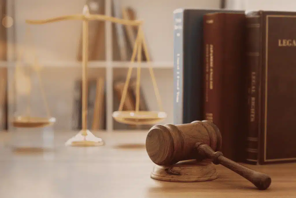 legal legislation books and gavel