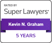 Super lawyers 5 years batch for Attorney Kevin N. Graham