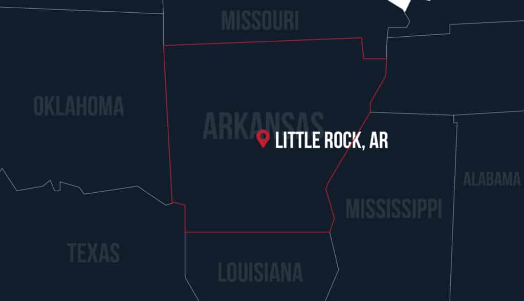 little rock arkansas location map