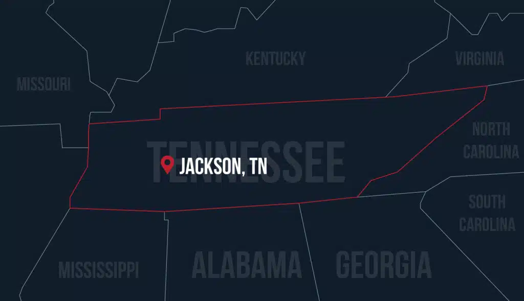 jackson tennessee location map