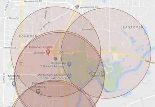 location intersection map