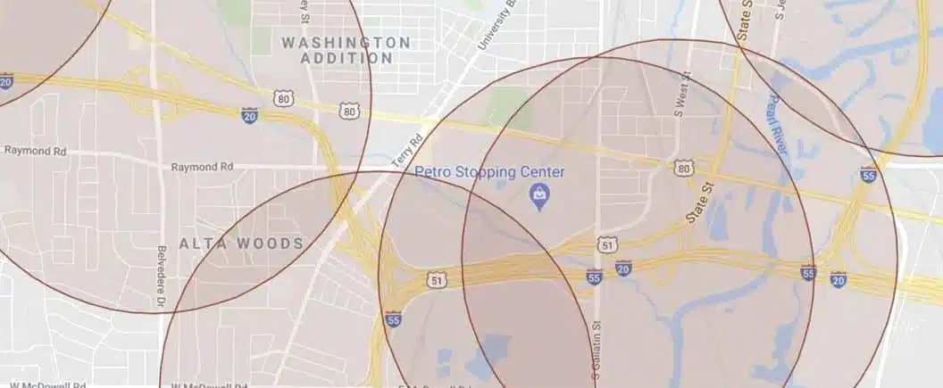 Washington Addition, Alterwoods intersection map