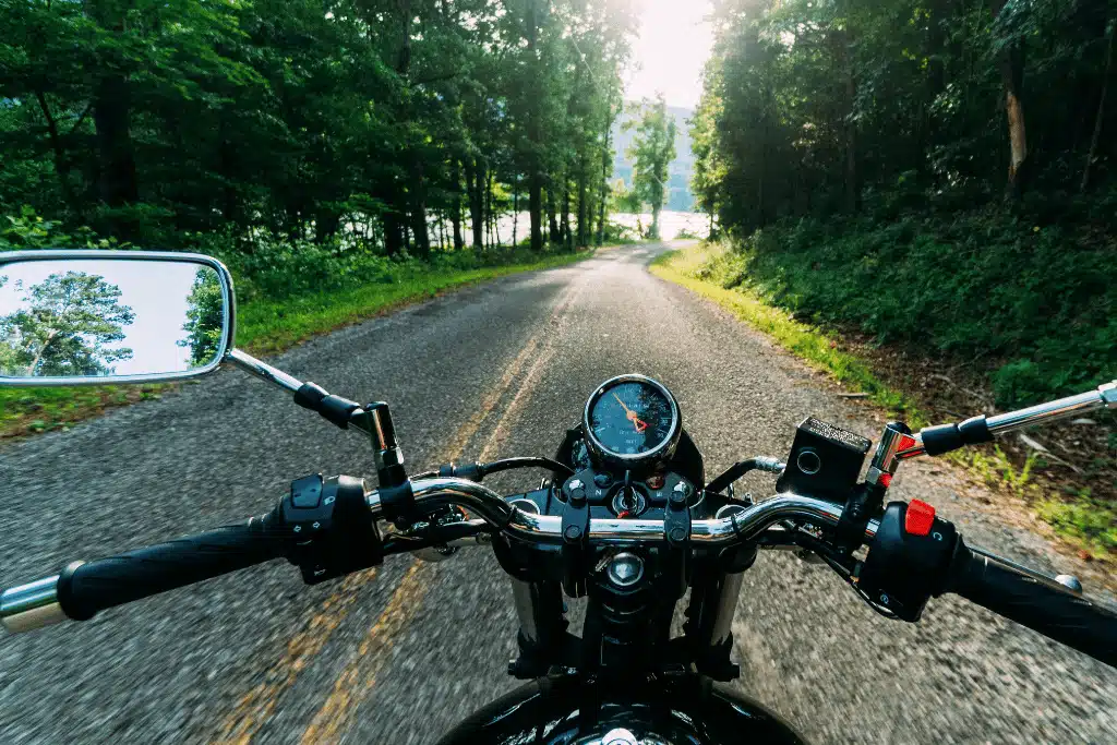 Motorcycle Driving on Columbus MS Road