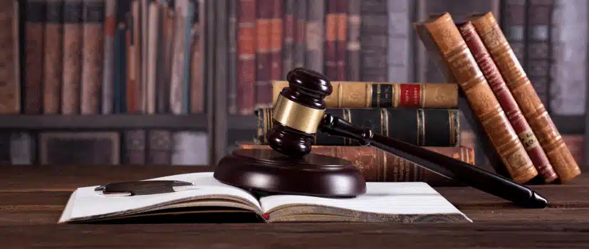 law books and gavel