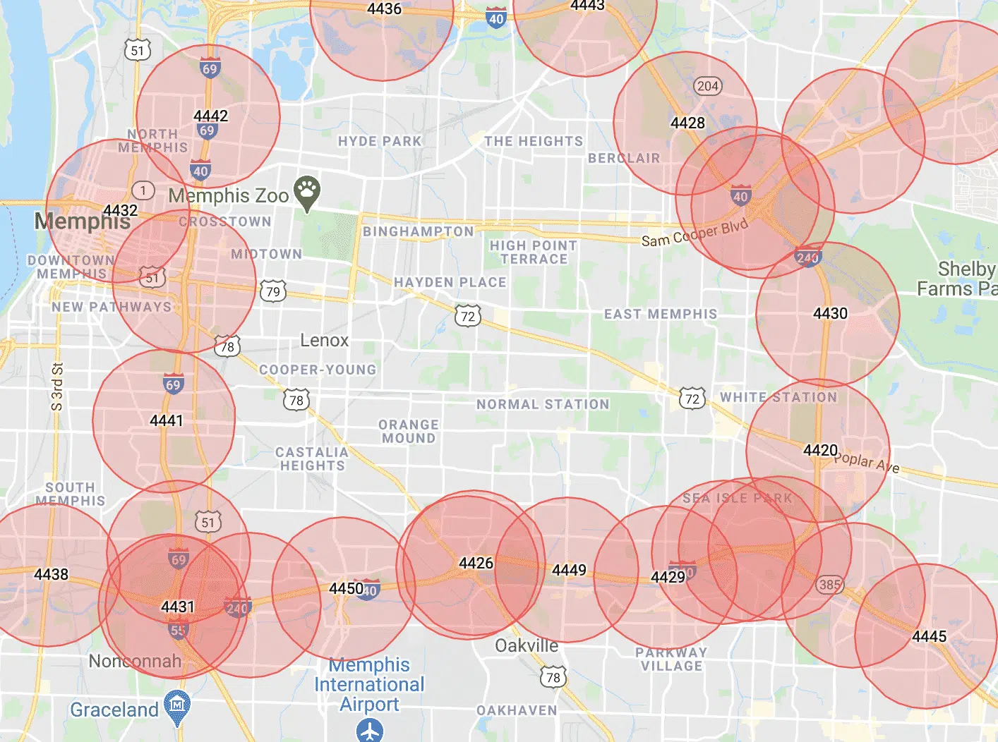 memphis car accident heat maps