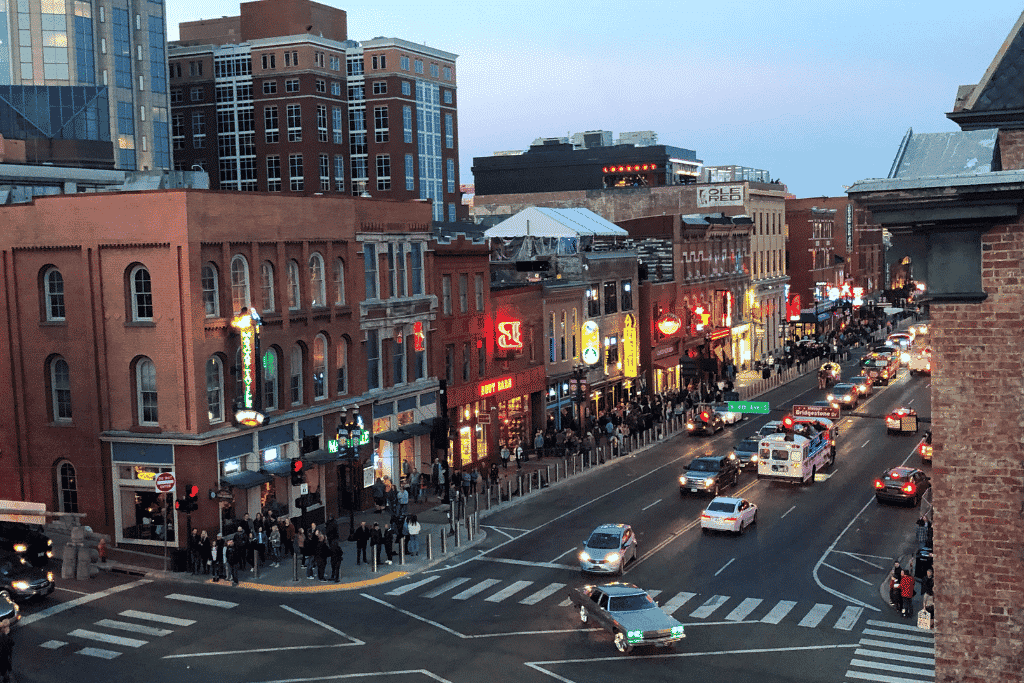 A busy Nashville street