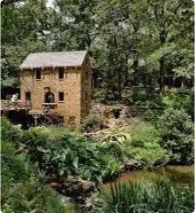 little rock ar building next to creek