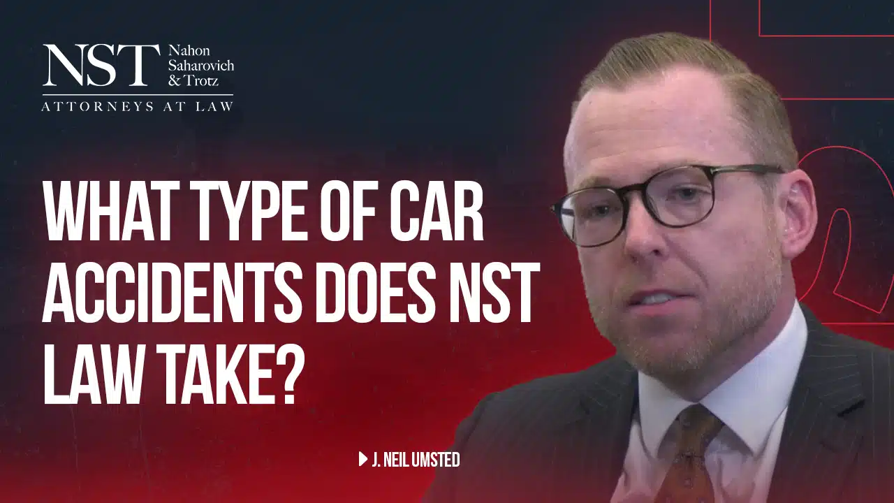 WHAT TYPE OF CAR ACCIDENTS DOES NST LAW TAKE